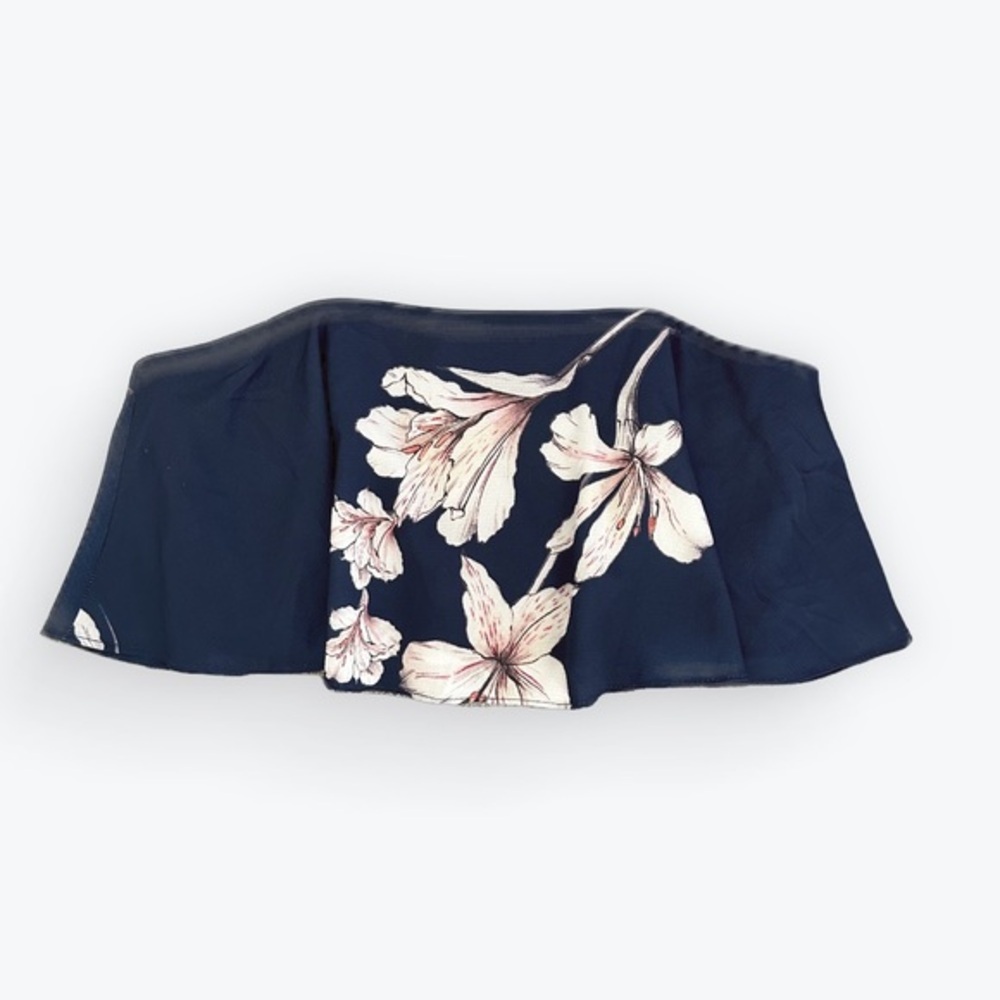 NWT Strapless Floral Crop Top Size 10